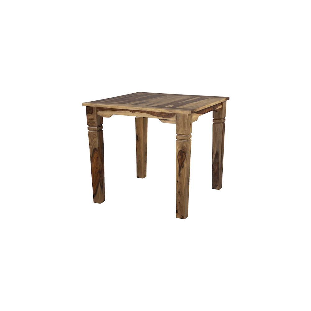 Porter Designs Taos Solid Sheesham Wood 54" Square Counter Table, Natural
