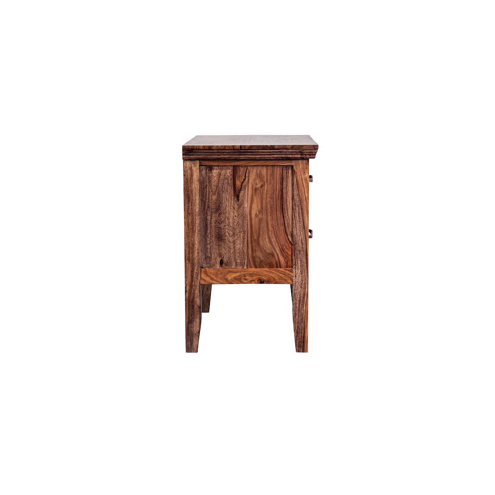 Porter Designs Sonora Solid Sheesham Wood Nightstand, Brown