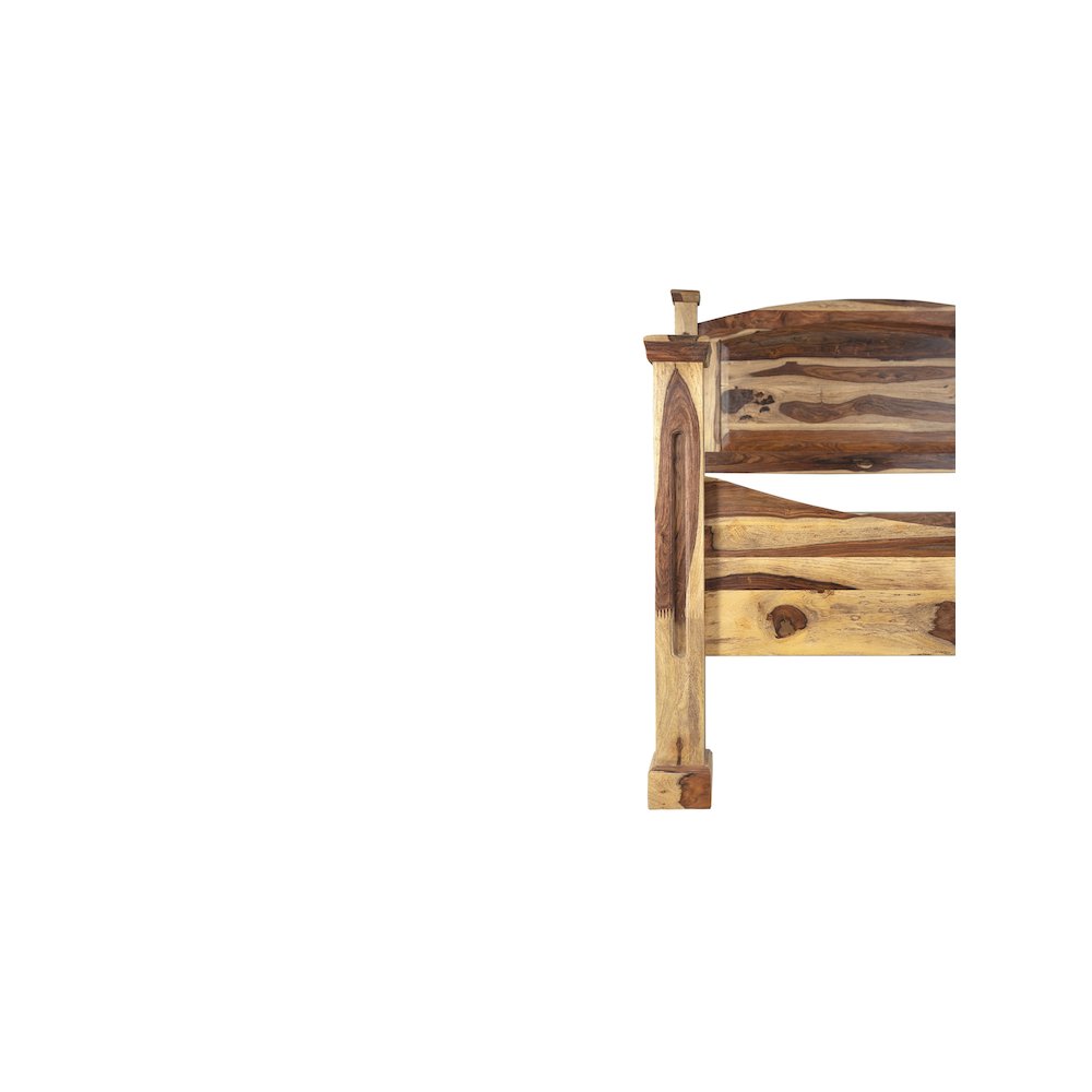 Porter Designs Taos Solid Sheesham Wood Queen Bed, Natural