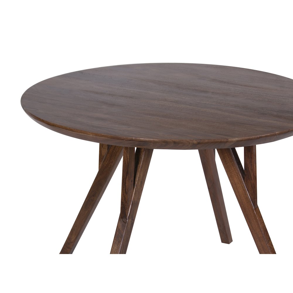Portola Solid Acacia Wood Dining Table, Brown