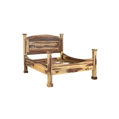 Porter Designs Taos Solid Sheesham Wood Queen Bed, Natural