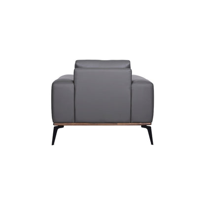 Porter Designs Pietro Top Grain Leather Chair, Gray