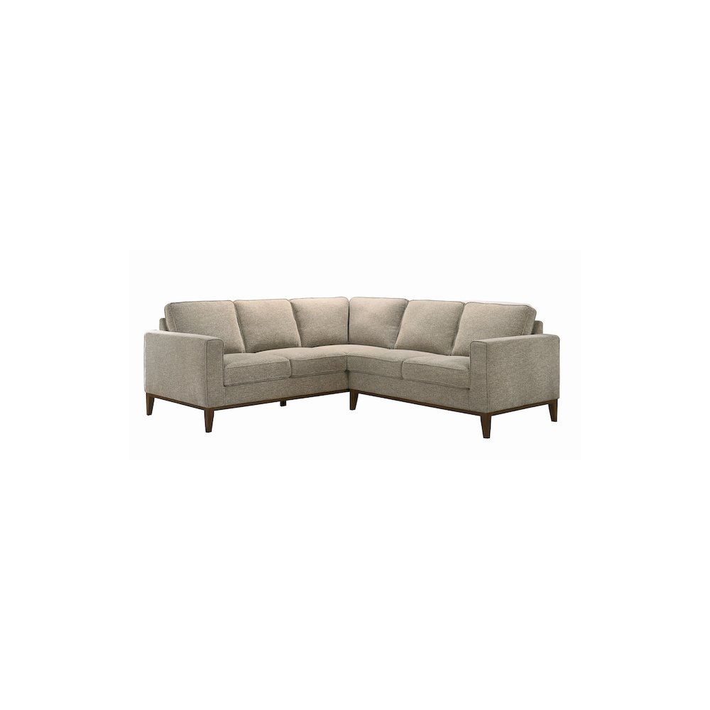 Porter Designs Annie Wood Trim Sectional, Cream