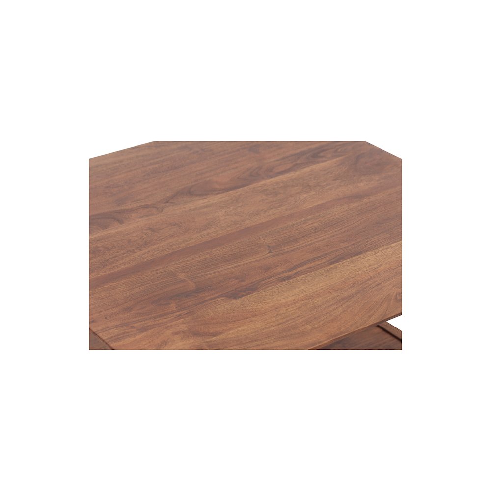 Porter Designs Portola Solid Acacia Wood Coffee Table, Brown