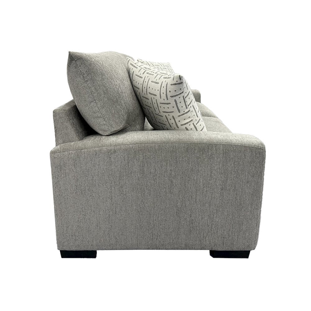 Clayton Modern Upholstered Sofa, Gray
