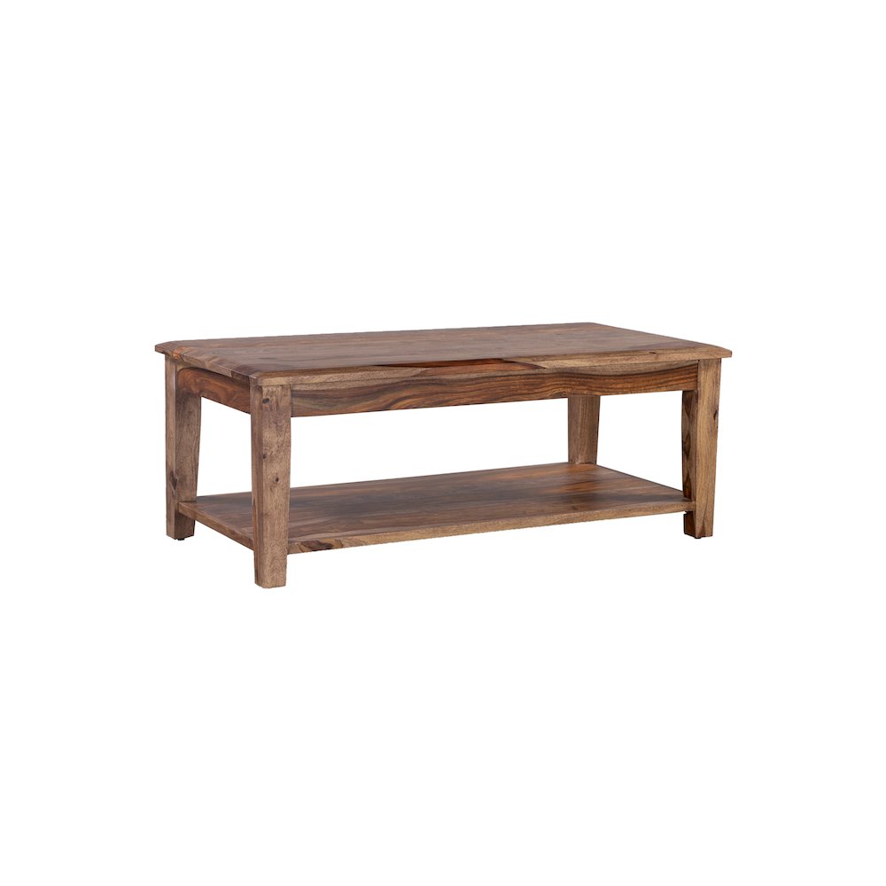 Porter Designs Sonora Solid Sheesham Wood Coffee Table, Brown