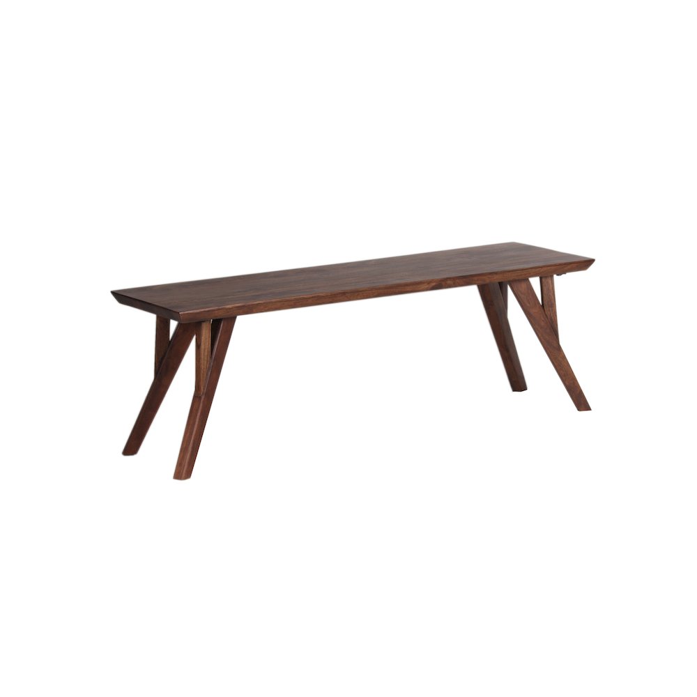 Porter Designs Portola Solid Acacia Wood Dining Bench, Brown