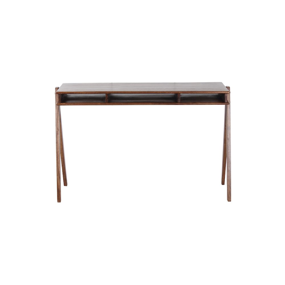 Porter Designs Portola Solid Acacia Wood Desk, Brown