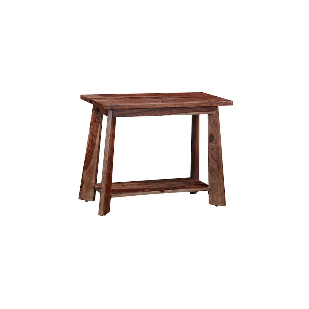 Porter Designs Kalispell Solid Sheesham Wood End Table, Natural