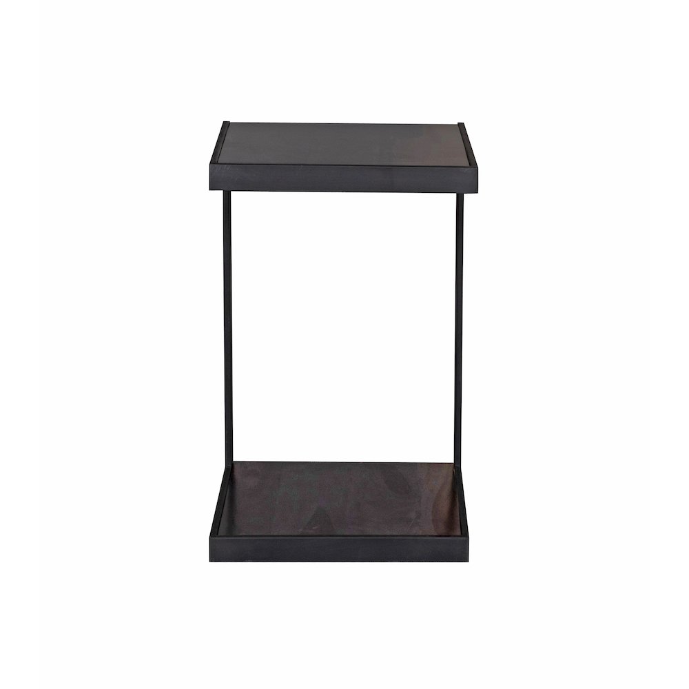 Manzanita Live Edge Solid Sheesham Wood End Table, Dark Brown (Set of 2)
