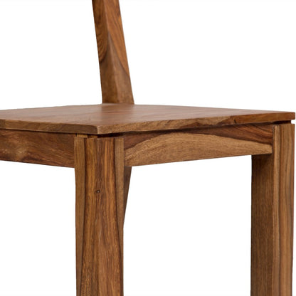 Urban Solid Sheesham Wood 24" Counter Height Dining Chair, Natural (Set of 2)