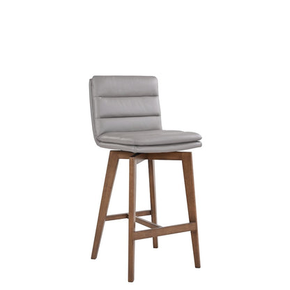 Castor Genuine Leather Dining Chair, Black (Set of 2)