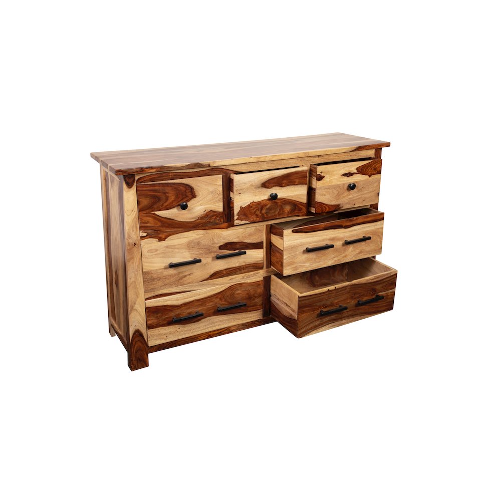 Porter Designs Kalispell Solid Sheesham Wood Dresser, Natural
