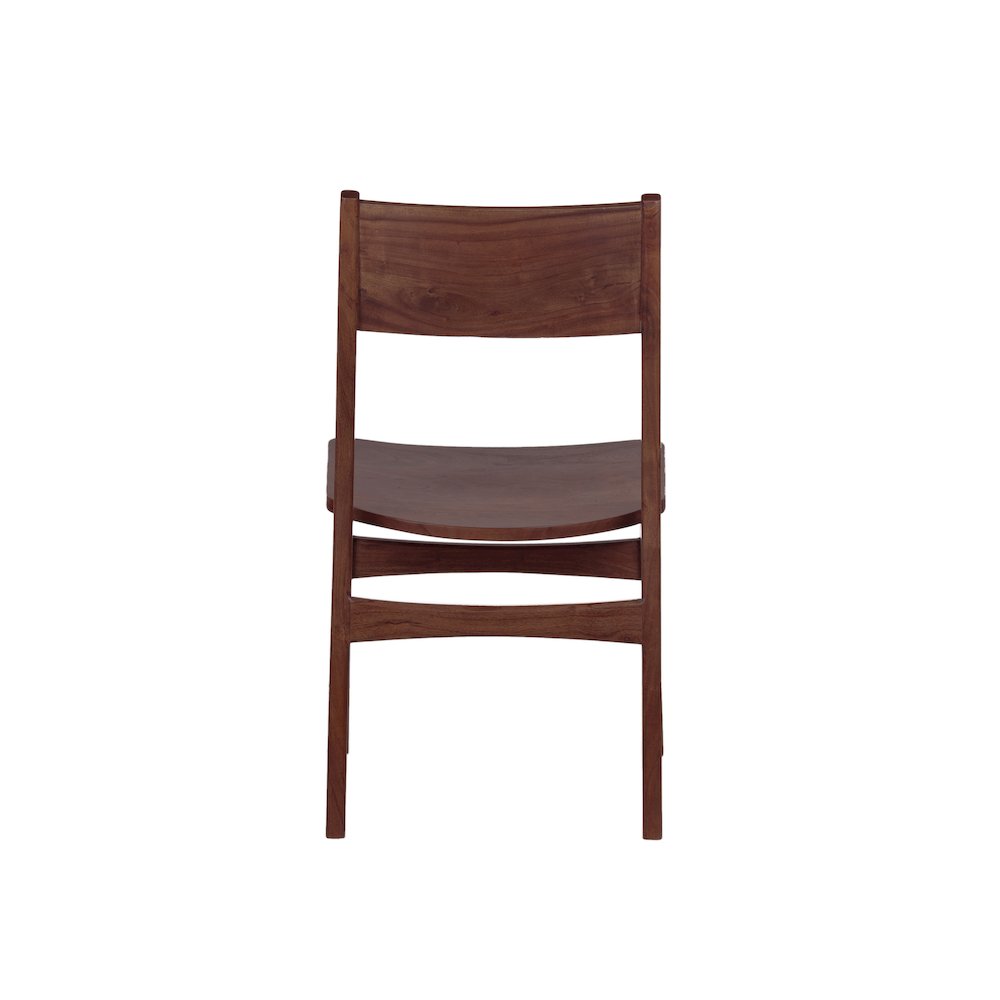 Porter Designs Portola Solid Acacia Wood Dining Chair, Brown (Set of 2)