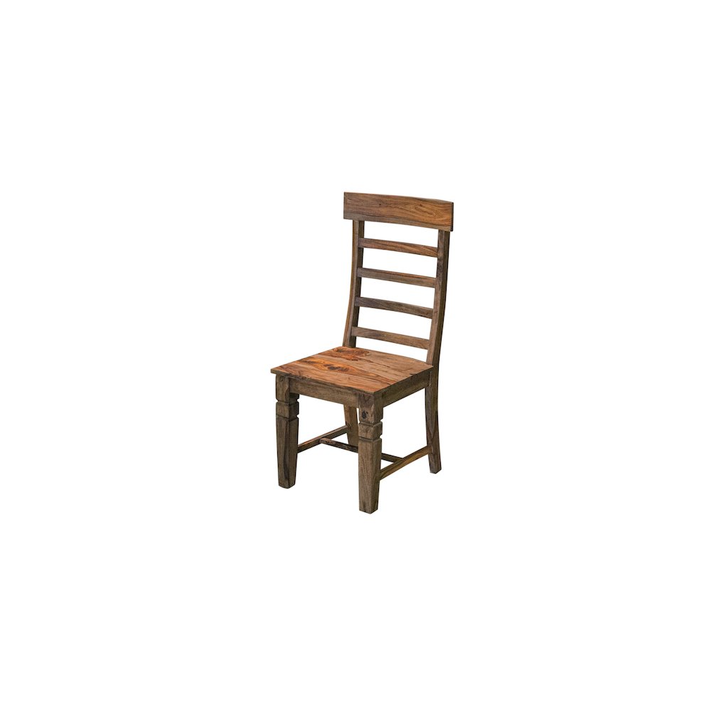 Taos Solid Sheesham Wood Ladderback Dining Chair, Brown (Set of 2)