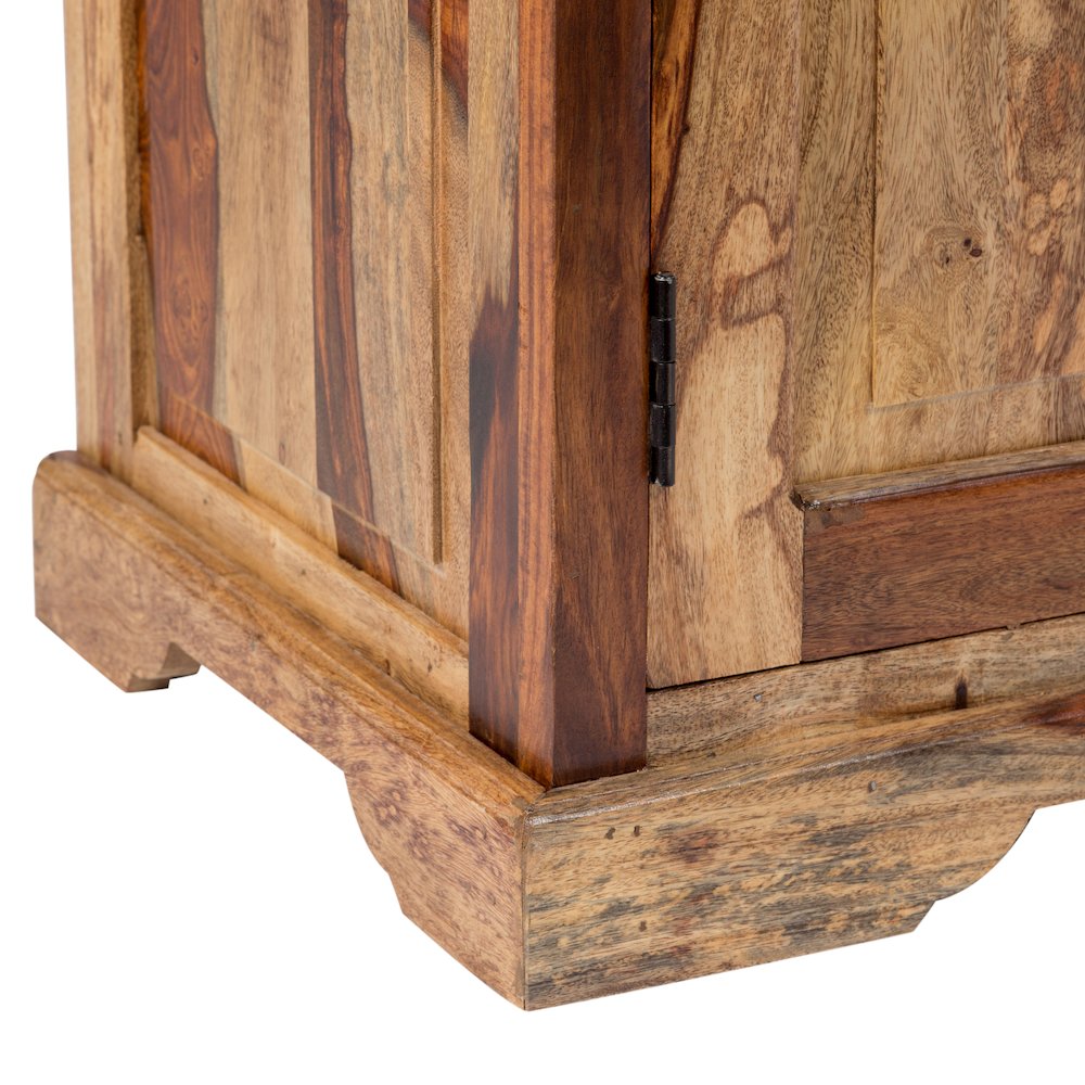 Porter Designs Taos Solid Sheesham Wood TV Stand, Natural