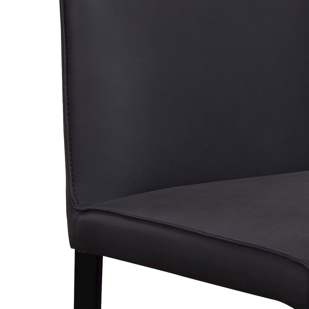 Rigel Full-Grain Leather Dining Chair, Gray (Set of 2)
