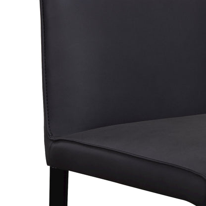 Rigel Full-Grain Leather Dining Chair, Gray (Set of 2)