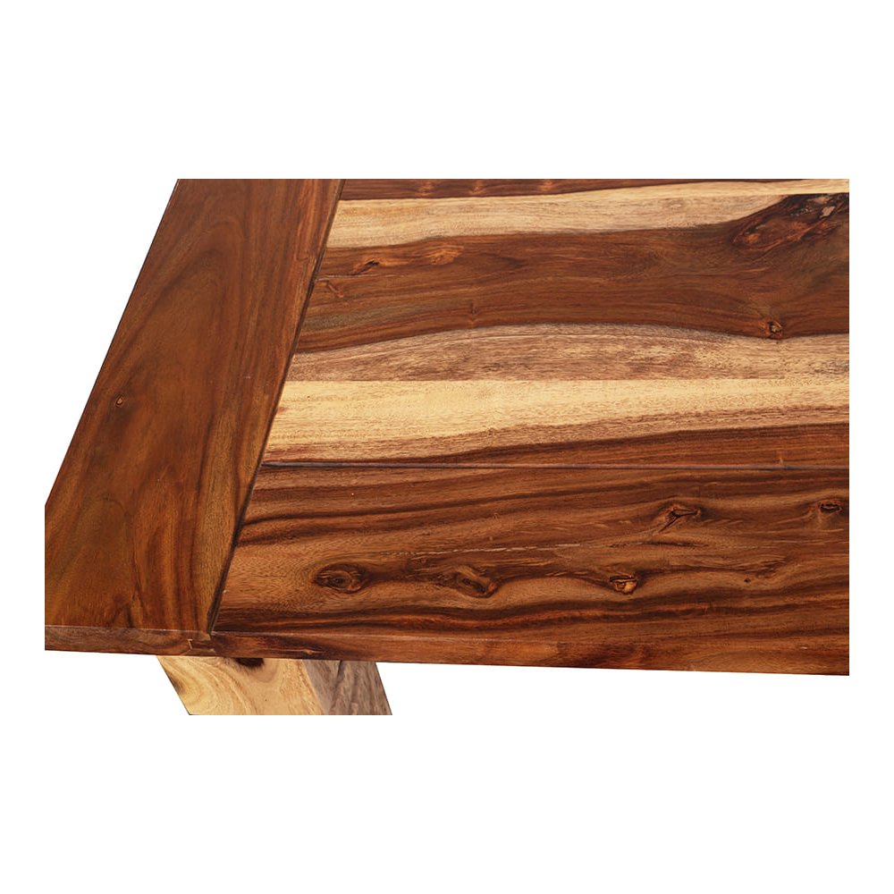 Porter Designs Taos Solid Sheesham Wood 72" Rectangular Dining Table, Natural