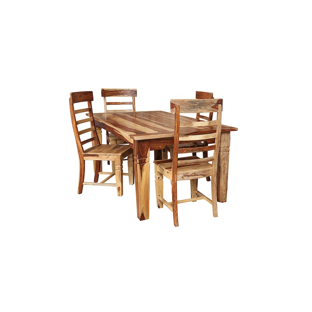 Porter Designs Taos Solid Sheesham Wood 72" Rectangular Dining Table, Natural