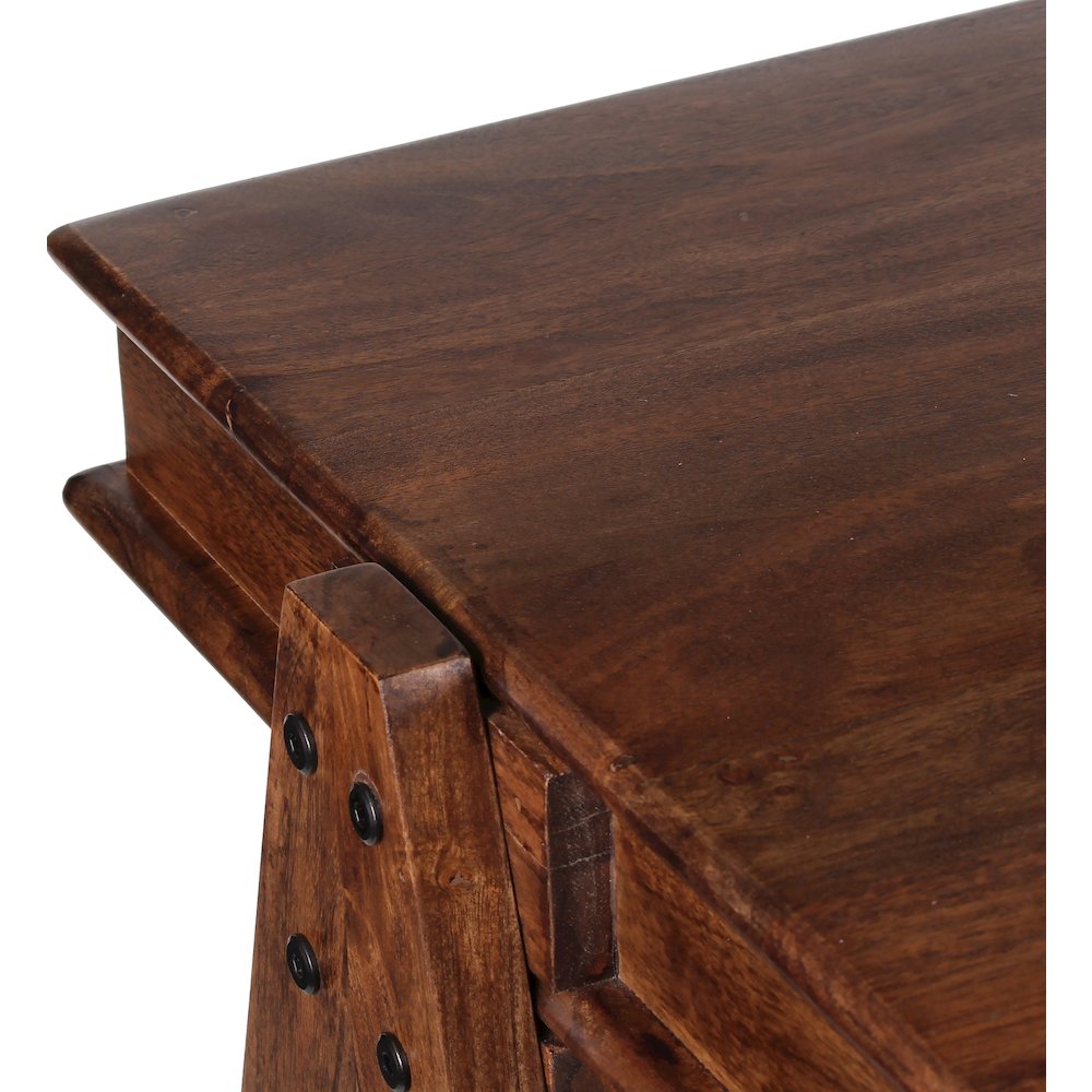 Porter Designs Portola Solid Acacia Wood Desk, Brown