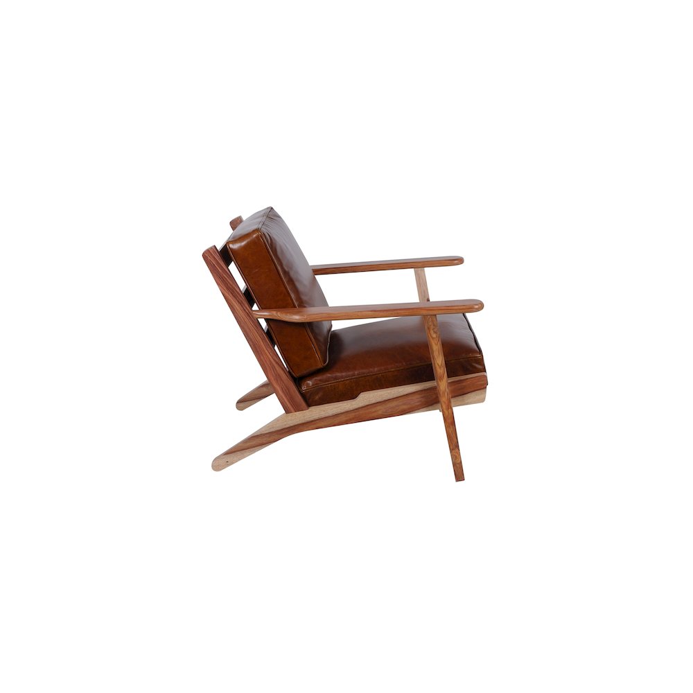 Porter Designs Corvallis Solid Sheesham Wood Accent Chair, Natural