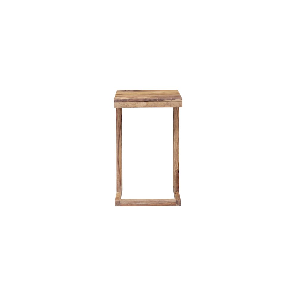 Porter Designs Urban Solid Sheesham Wood End Table, Natural (Set of 2)