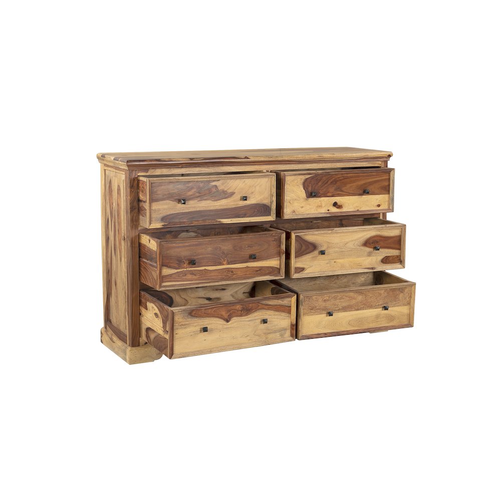 Porter Designs Taos Solid Sheesham Wood Dresser, Natural