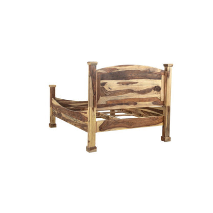 Porter Designs Taos Solid Sheesham Wood Queen Bed, Natural