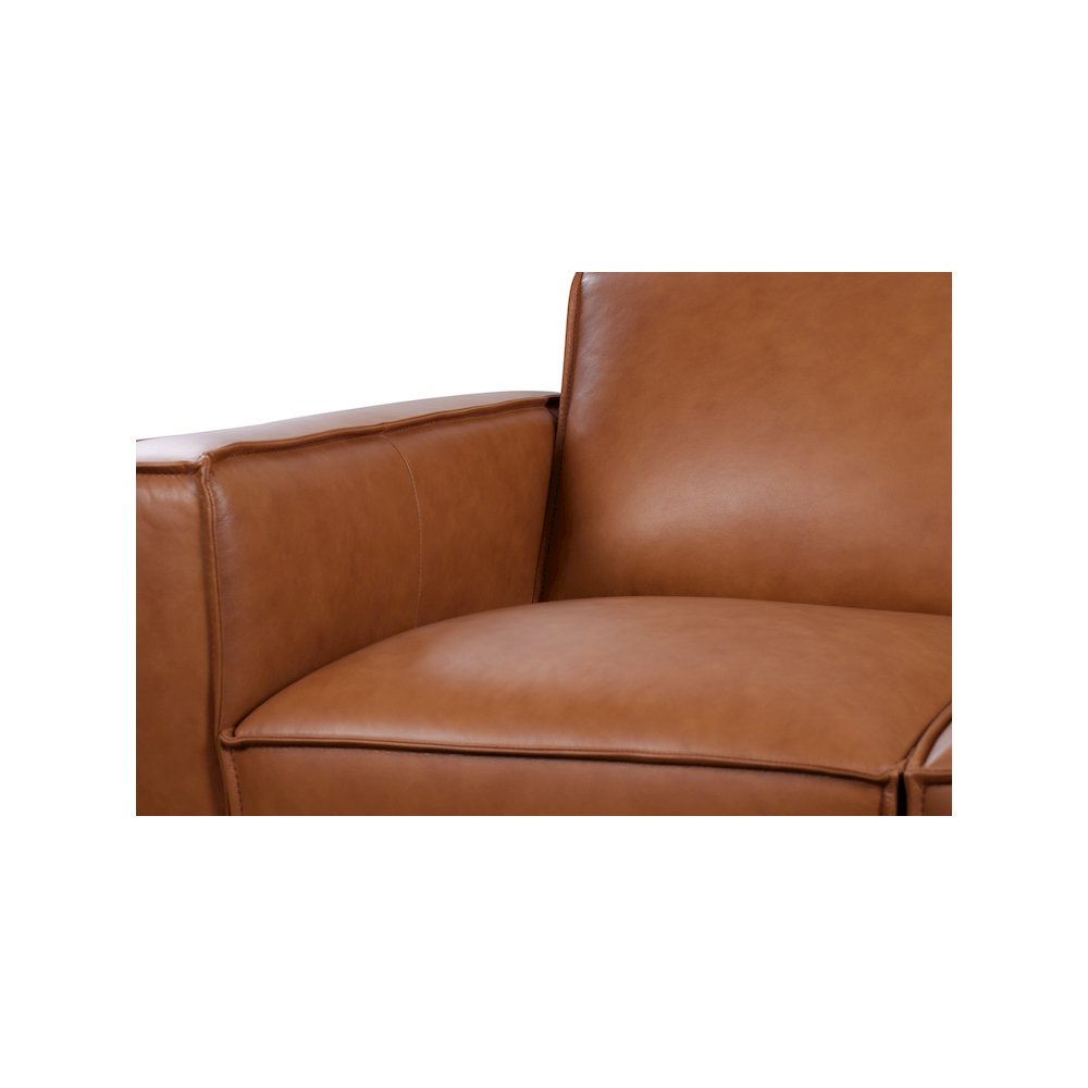 Porter Designs Carina Top Grain Leather Loveseat, Brown