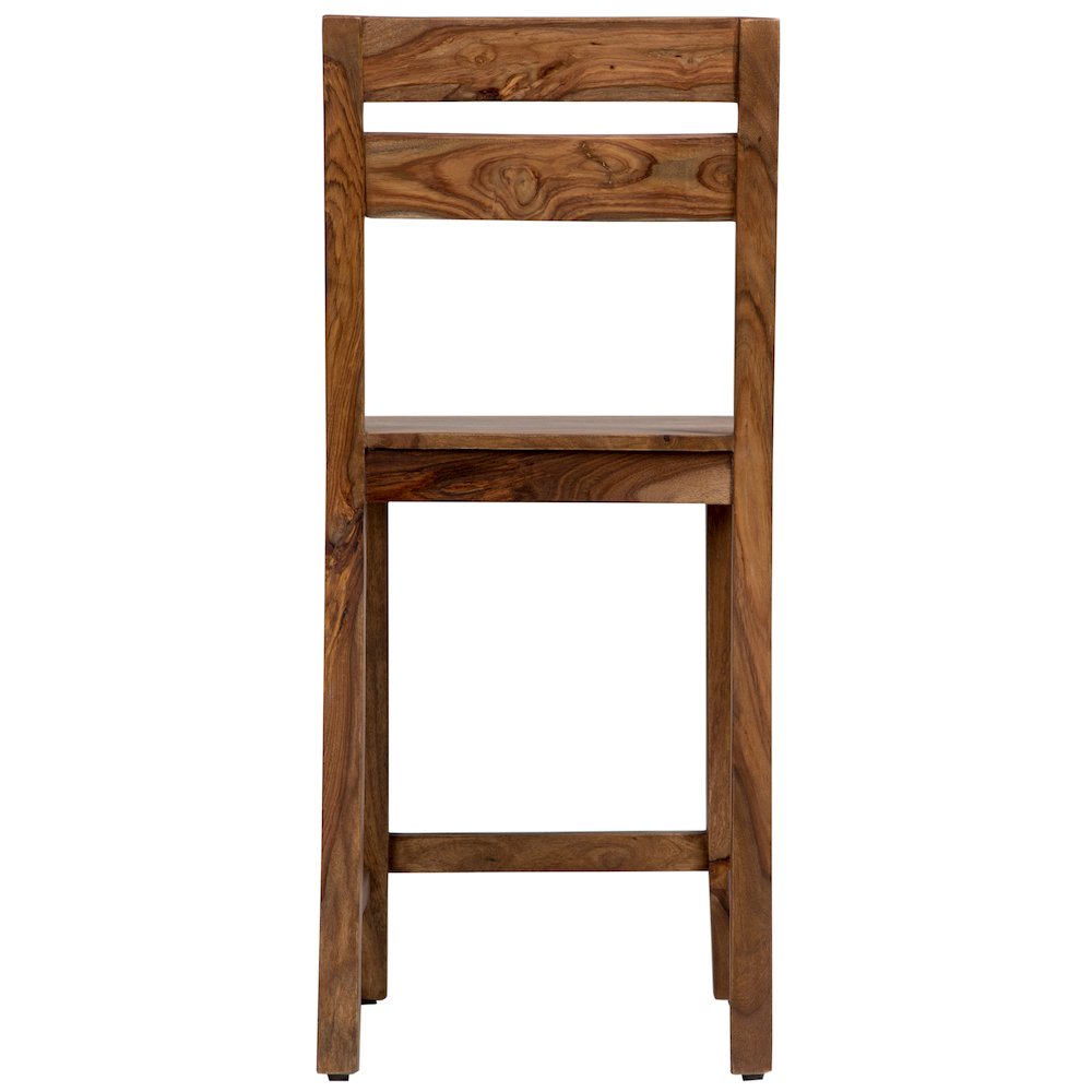 Urban Solid Sheesham Wood 24" Counter Height Dining Chair, Natural (Set of 2)