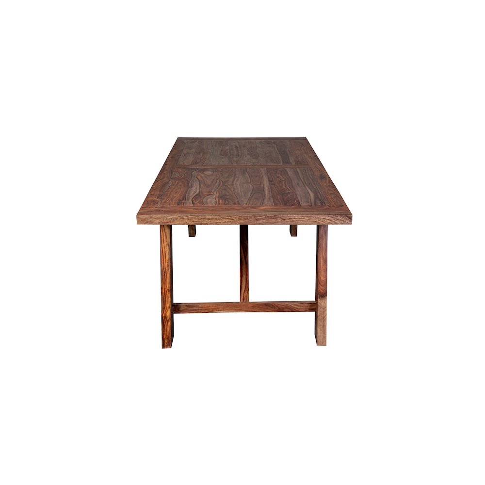 Porter Designs Kalispell Solid Sheesham Wood Dining Table, Brown