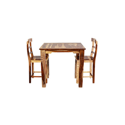 Porter Designs Taos Solid Sheesham Wood 54" Square Counter Table, Natural