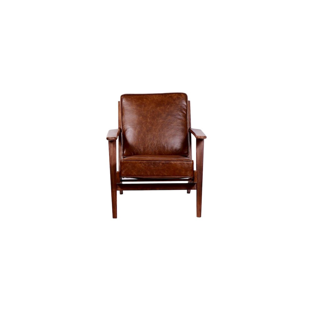 Porter Designs Corvallis Solid Sheesham Wood Accent Chair, Brown