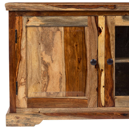 Porter Designs Taos Solid Sheesham Wood TV Stand, Natural