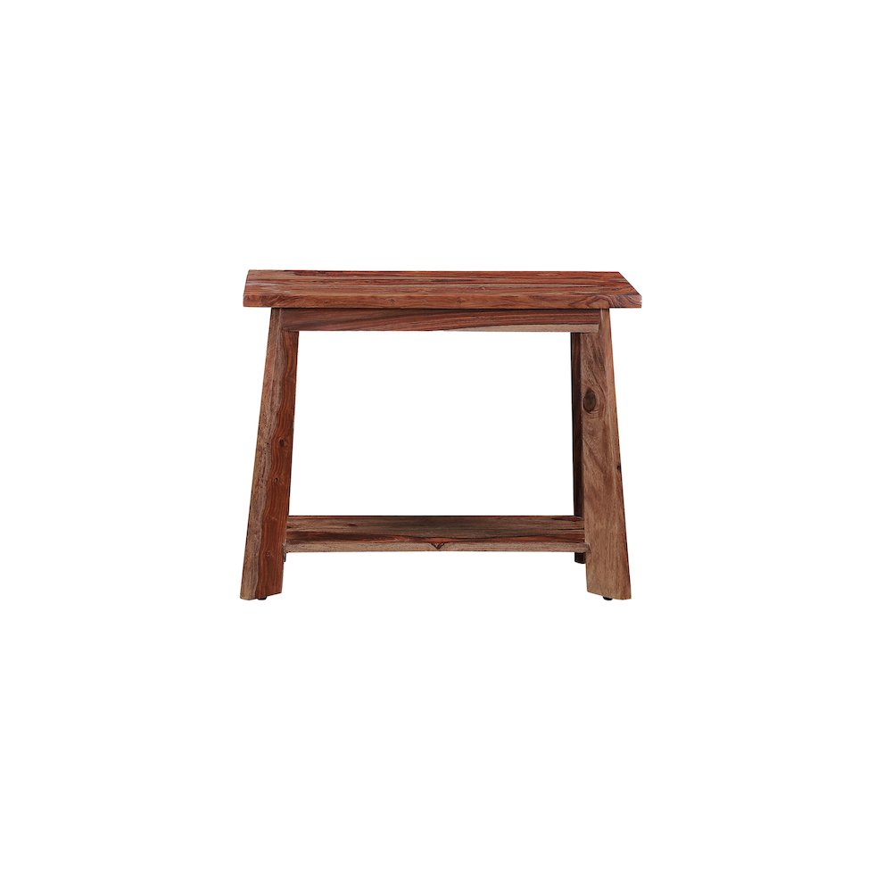 Porter Designs Kalispell Solid Sheesham Wood End Table, Natural
