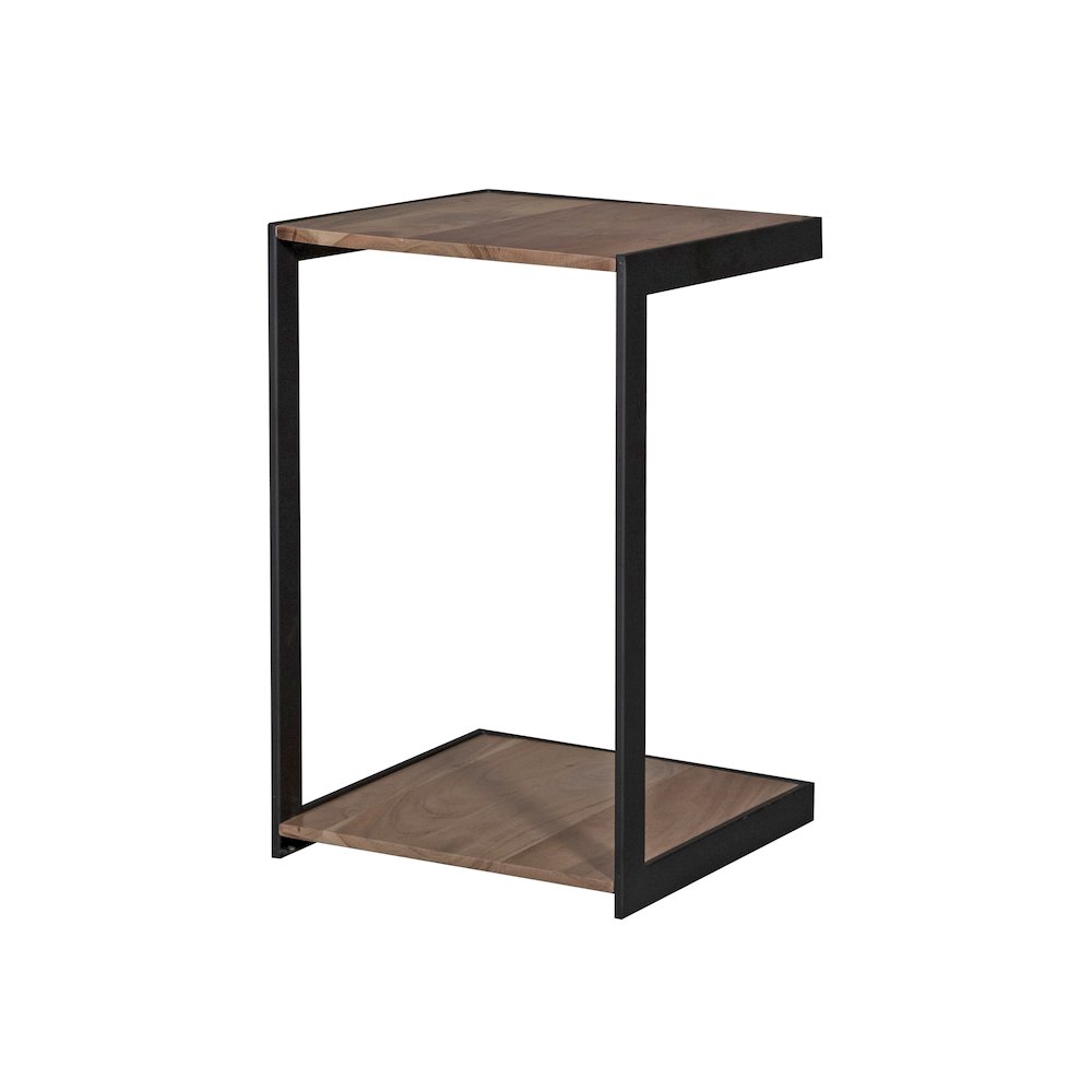 Manzanita Live Edge Solid Acacia Wood End Table, Natural (Set of 2)