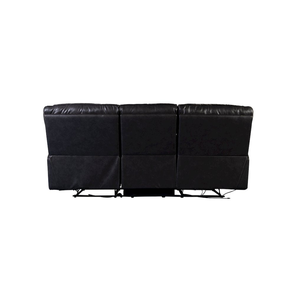Porter Designs Ennis Triple Power Reclining Sofa, Black