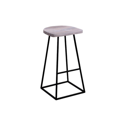 Porter Designs Clement Solid Wood 30" Bar Stool, White