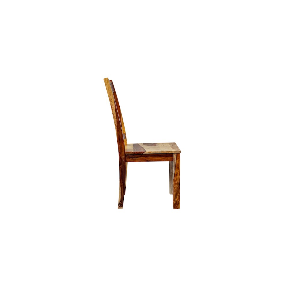 Porter Designs Kalispell Solid Sheesham Wood Dining Chair, Natural (Set of 2)