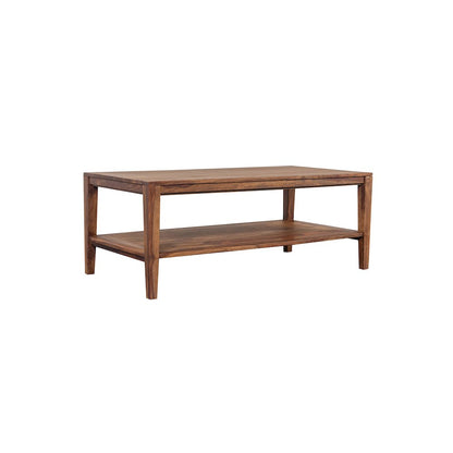 Porter Designs Fall River Solid Sheesham Wood Coffee Table, Natural