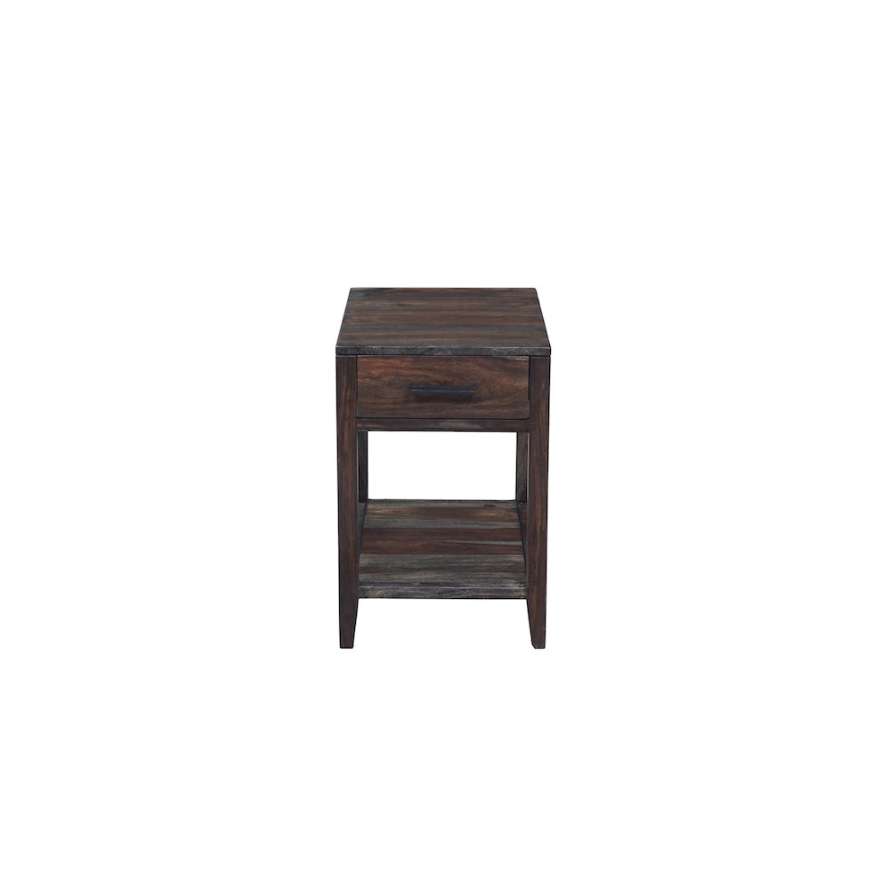 Porter Designs Fall River Solid Sheesham Wood End Table, Natural