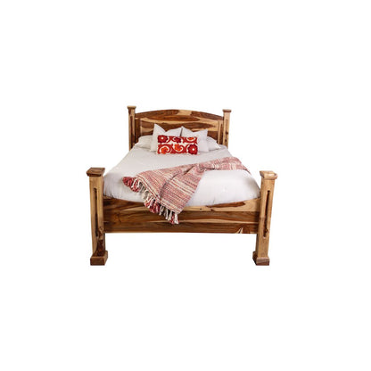 Porter Designs Taos Solid Sheesham Wood King Bed, Natural