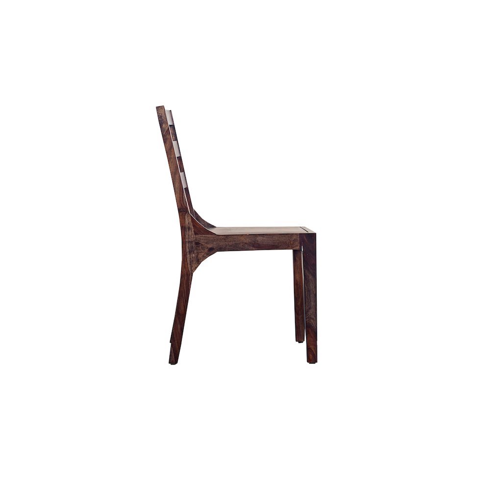 Porter Designs Fall River Solid Sheesham Wood Dining Chair, Brown (Set of 2)