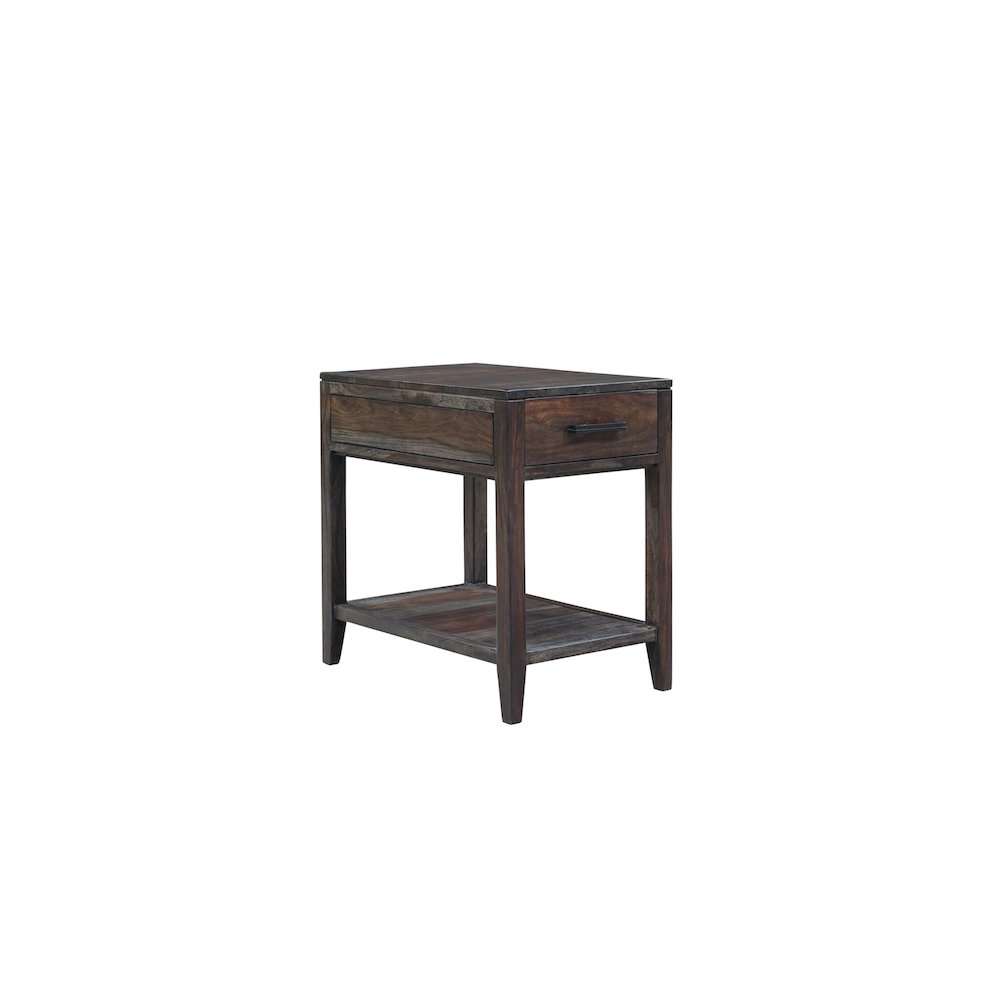 Porter Designs Fall River Solid Sheesham Wood End Table, Natural