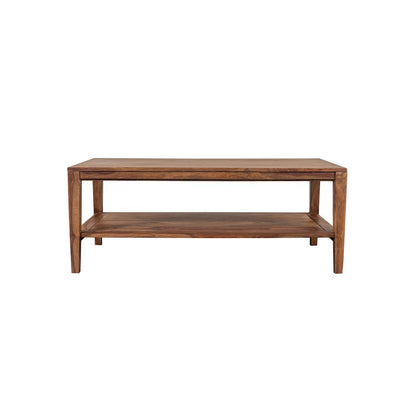Porter Designs Fall River Solid Sheesham Wood Coffee Table, Natural
