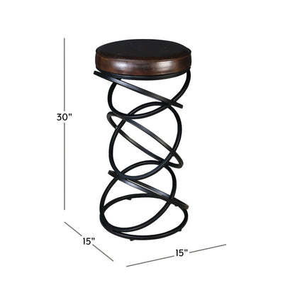 Porter Designs Polaris Leather 30" Bar Stool, Brown