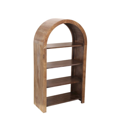 Ellipse Solid Acacia Wood Bookcase, Brown