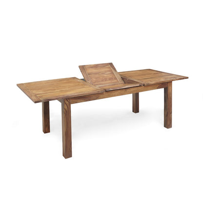 Urban Solid Sheesham Wood Butterfly Leaf Dining Table, Natural