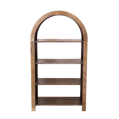 Ellipse Solid Acacia Wood Bookcase, Brown